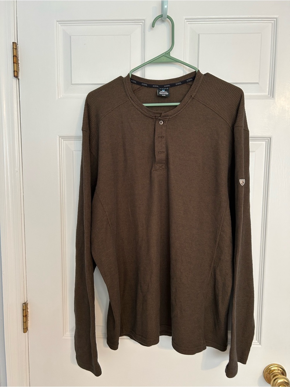 Kuhl Men's Long Sleeve Waffle Henley - Brown